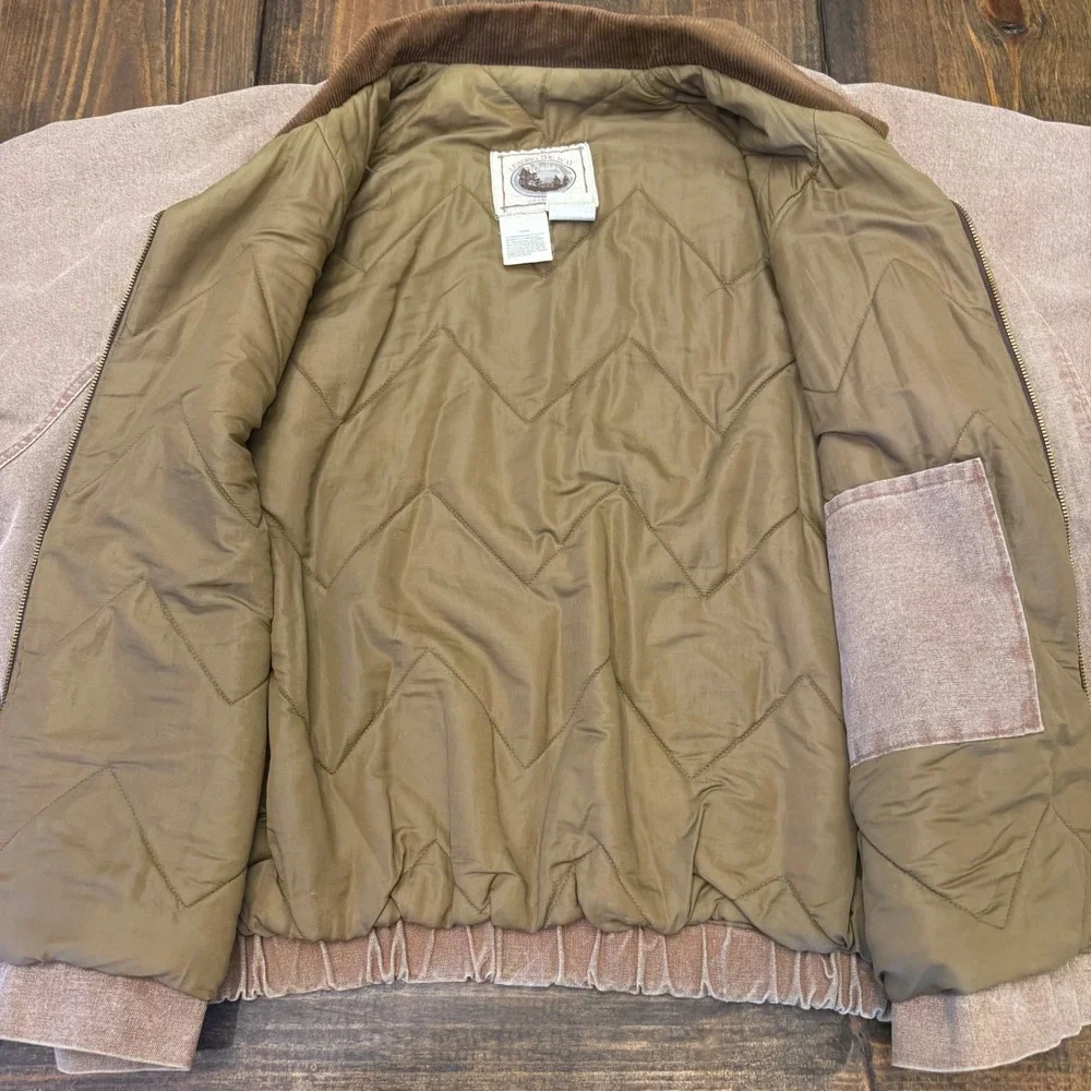 Vintage Walls Leading The Way Outdoors Jacket Mens 2XL Brown Canvas Workwear USA